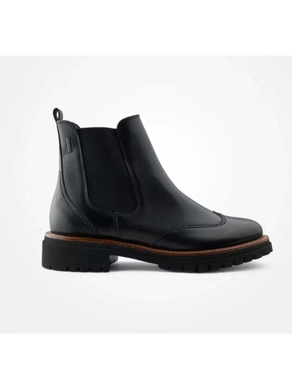 $550 PAUL GREEN WATSON GORE-TEX CHELSEA ZIP LEATHER BOOTIE BLACK 10.5 (TF21)